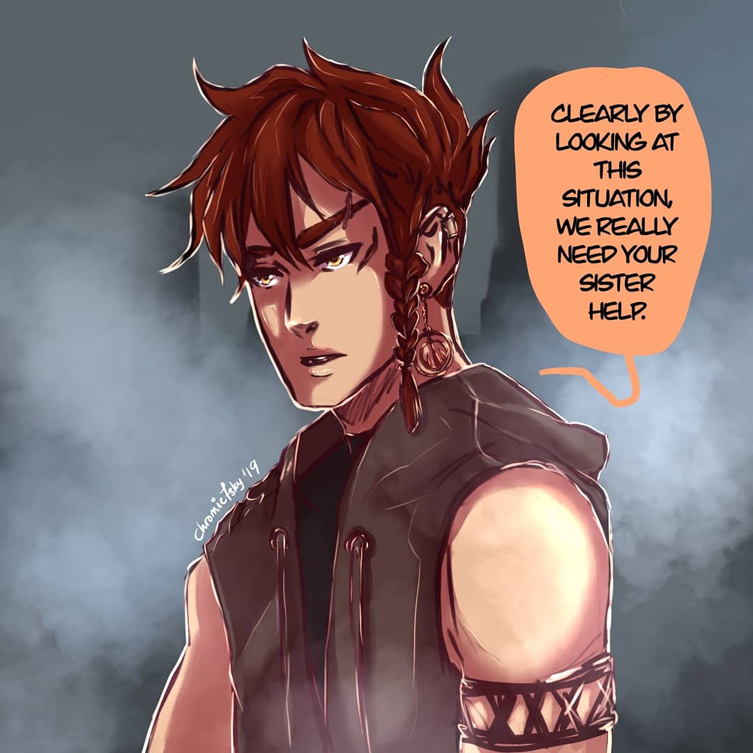 chrome_se7en's tweet photo. I'm just going to put it here lol #flameking #pollux #egan #welsborne #procreate #frozenuniverse #celtic #viking #procreate #artistontwitter https://t.co/FZGRpBJK7q