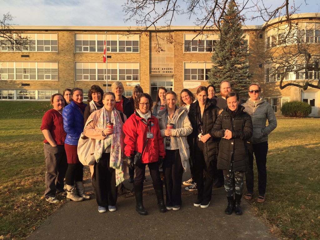 HeatherChwasti's tweet photo. My dedicated school staff always arrive early and stay late. Today we all gathered out front before the instructional day because we believe in smaller class sizes and more supports for special education. #cutshurtkids #ETFOstrong #ETFO #GEETF https://t.co/G91vwtpkRo