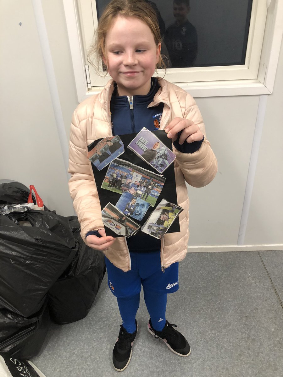 KillieCommunity's tweet photo. One of our Go Fitba Pupils Amy made us this lovely Killie collage which we will put up on our classroom wall! We love it! #WeAreKillie 🔵⚪️⚽️ https://t.co/xfnXfzh5wa