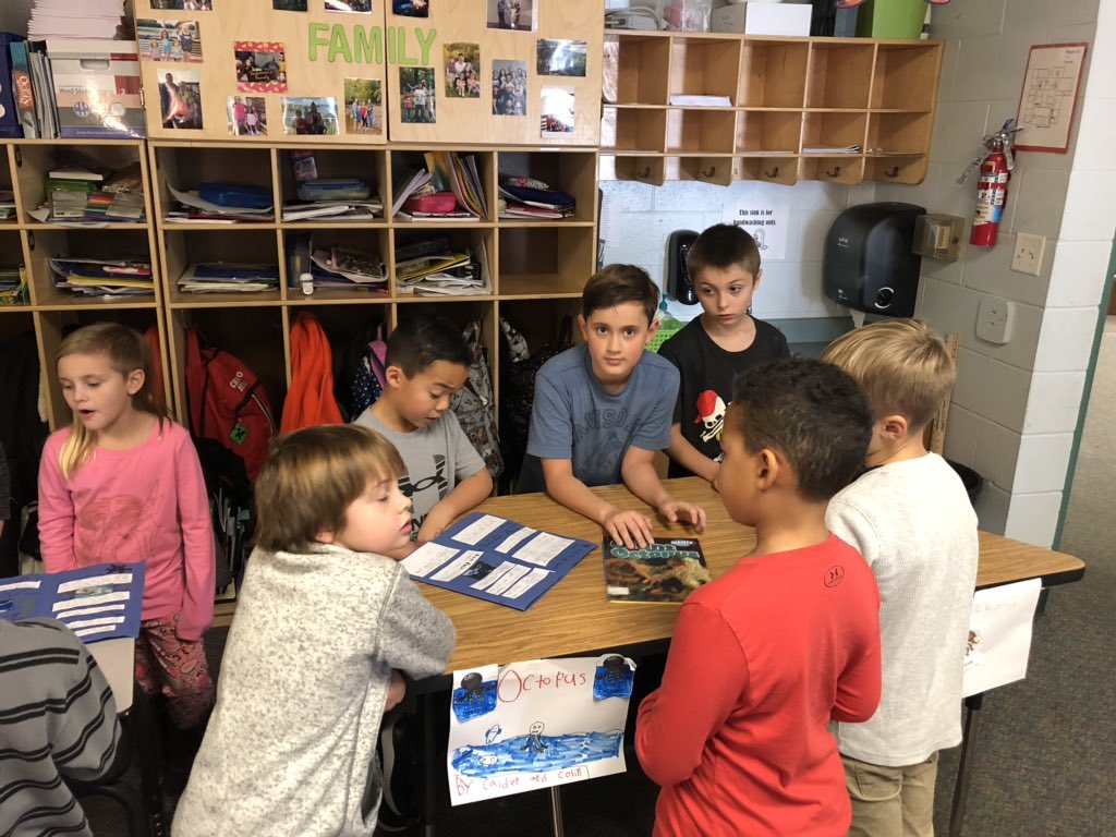 3rd grade students in Mrs. Mathis and Timbrook’s class present their Research Workshop projects. #d108ourpurpose