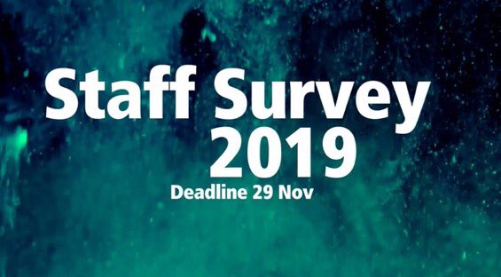 A big shout out to <a href="/Amandablackmor7/">Amanda blackmore</a> <a href="/TraceyMcLaren3/">Tracey McLaren</a> and Dean Morriarty for being such wonderful NHS Staff Survey Champions and getting all their staff to engage. Come on everyone - please speak up and make a difference!