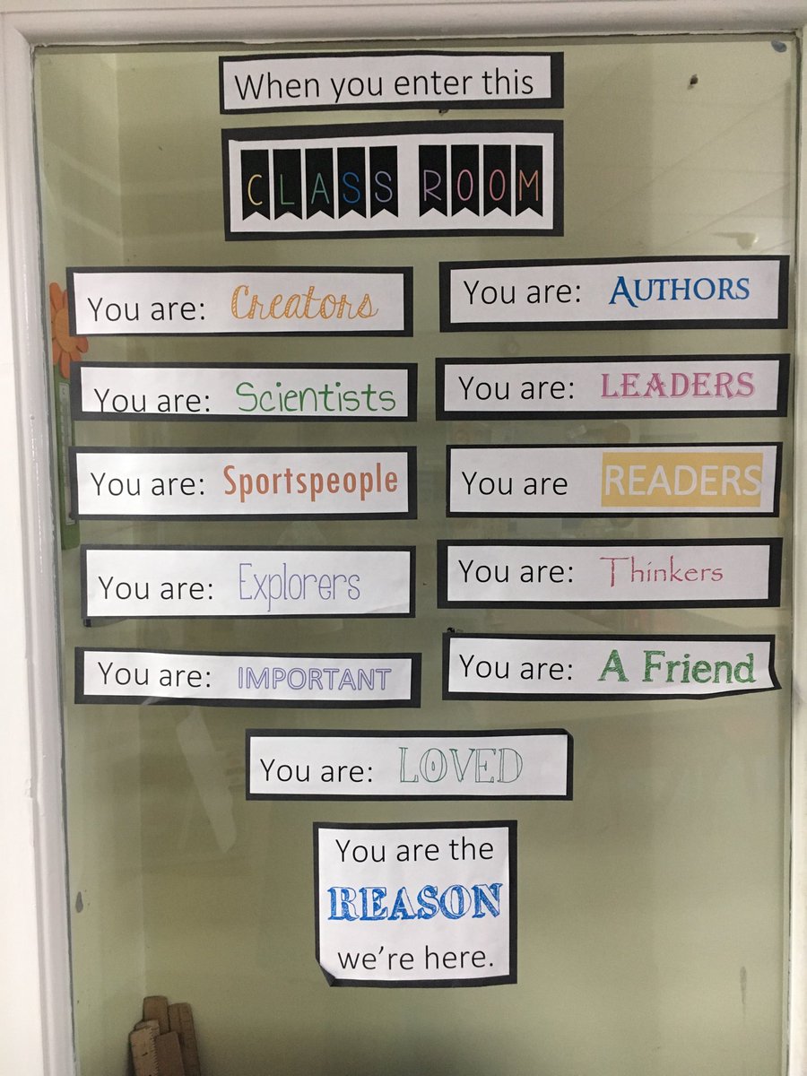 Clare_Lay's tweet photo. Today at work we were making a promotional #film in a #school and this was on a #classroom door.  What lovely #values to #teach our young people - I felt the need to #share https://t.co/B2iQR4kWcI