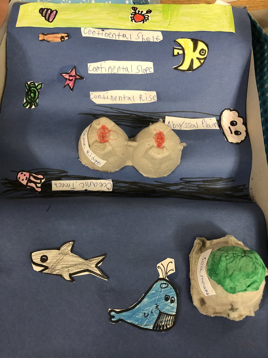 Ocean floor models to be used as props in scene one of their Ocean Plays for our newest #pbl. #stem