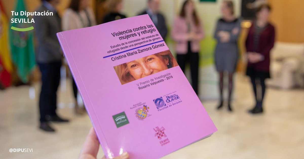 DIPUSEVI's tweet photo. Cristina María Zamora gana el V Premio Rosario Valpuesta, con un trabajo en el que denuncia las carencias del estatuto de la persona refugiada desde la perspectiva de género.
¡Nuestra enhorabuena @CrismaZG! https://t.co/03tiJosBqT