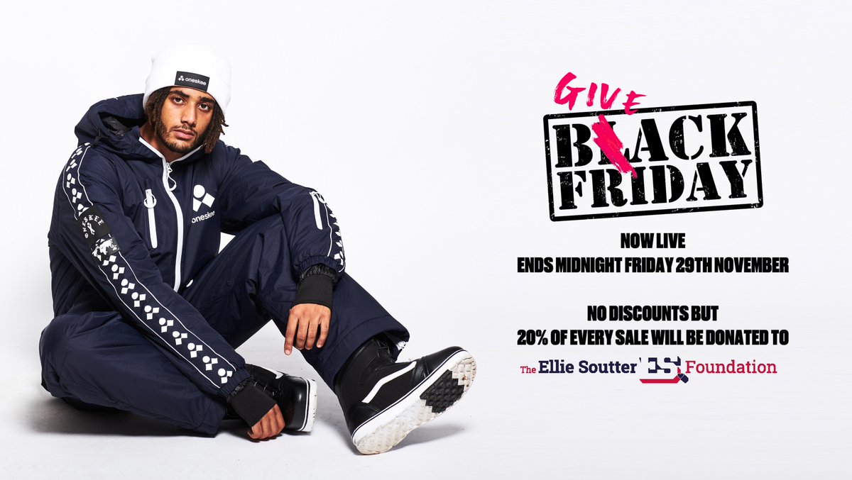 Don't forget all this week we're going #antiblackfriday with our #givebackfriday campaign.  #Oneskee are donating 20% of all sales this week to the Ellie Soutter Foundation 
<a href="/EllieSoutterFND/">The Ellie Soutter Foundation</a>
  #EllieSoutterFND #blackfriday #blackfridayuk #winterishere #skiing #snowboarding