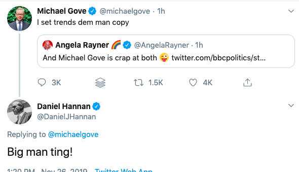 AdamBienkov's tweet photo. How senior Conservative politicians have reacted to a young black man expressing opinions about politics. https://t.co/DFHqAWtGvw