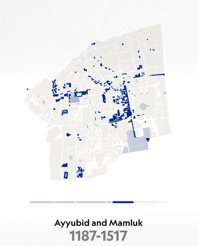 We originally planned to have two separate maps using data from both Israeli and Palestinian sources. One map would show the underground excavated sites, and the other the aboveground, modern day city, with all the buildings color coded by historical period.