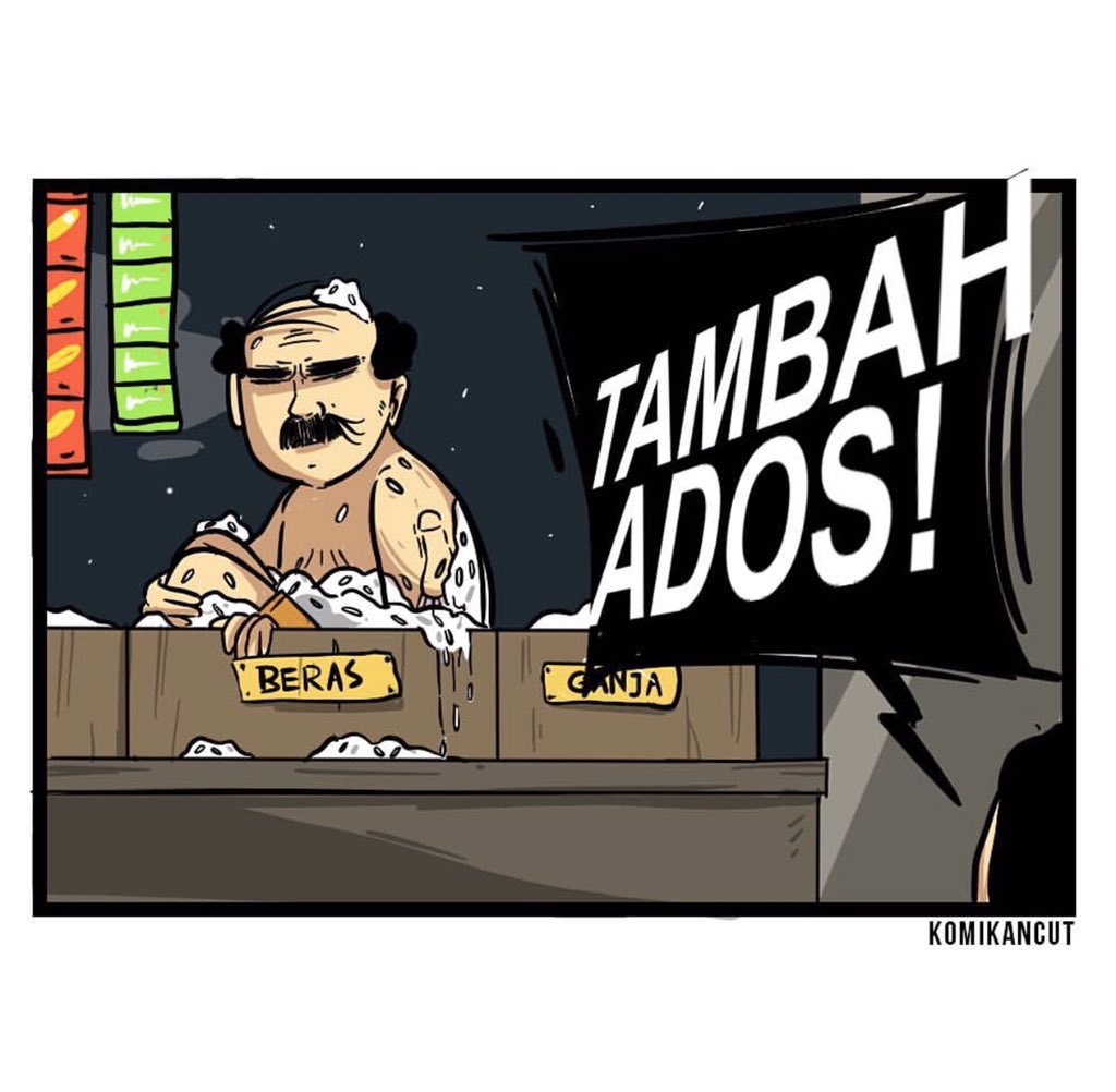 Aku ketmang ngguyu nguakak pol mbayangno iki tok

(cr : CTTO)