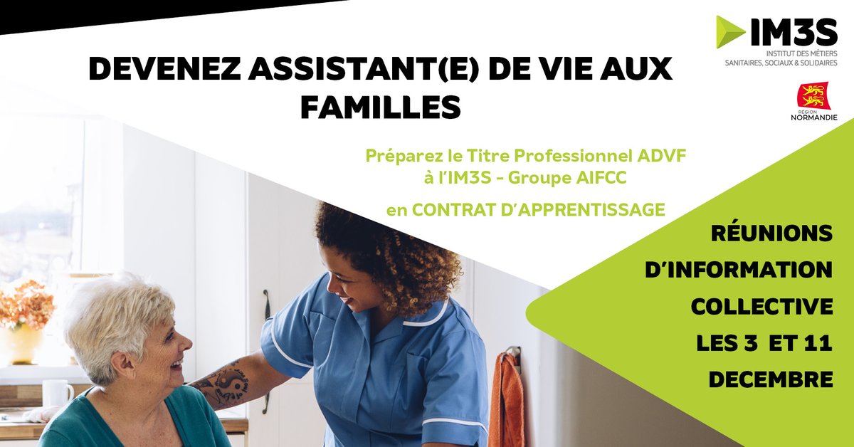 #savethedate 

Retrouvez nos réunions d'informations collective pour l'inscription à la formation d'Assistant(e) de Vie aux Familles les : 

mardi 3 décembre à 10h et
mercredi 11 décembre à 10h

En partenariat avec la Fédération FESP

Plus d'infos sur bit.ly/InfocollADVFdé…