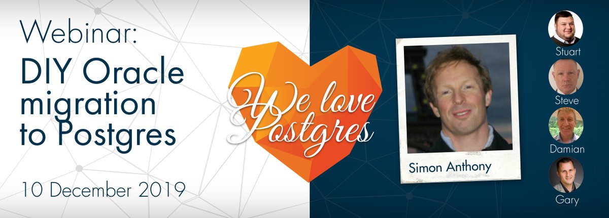 EDBPostgres's tweet image. Join our UK team on 10 December at 10.00 GMT for their &apos;DIY Oracle migration to Postgres&apos; webinar! Register here: ow.ly/ZCGS50xkW1F #enterprisepostgres #opensource #database #welovepostgres