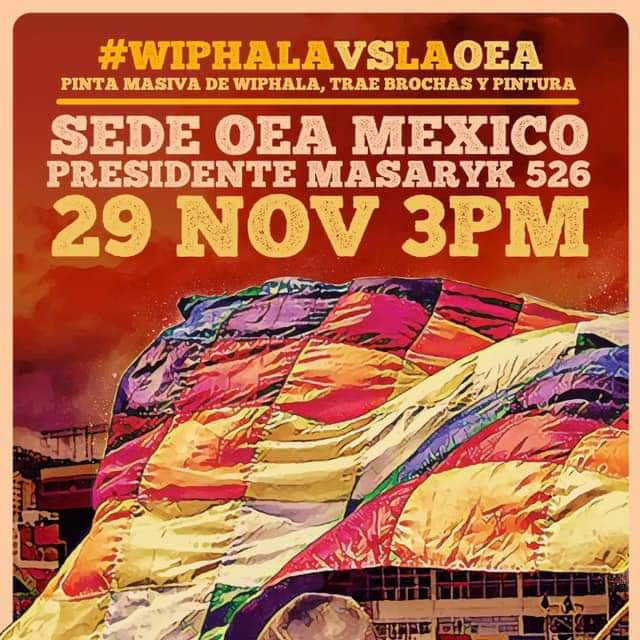 COMUNAL12's tweet photo. Invitamos a participar en esta pinta masiva de la Wiphala enfrente de las oficinas de la OEA, trae tu brocha para la pinta colectiva. Nos solidarizamos con las luchas de los pueblos latinoamericanos en Resistencia!!!
Denle RT
https://t.co/mxP5bLyQz6 https://t.co/3JFATHTkOD