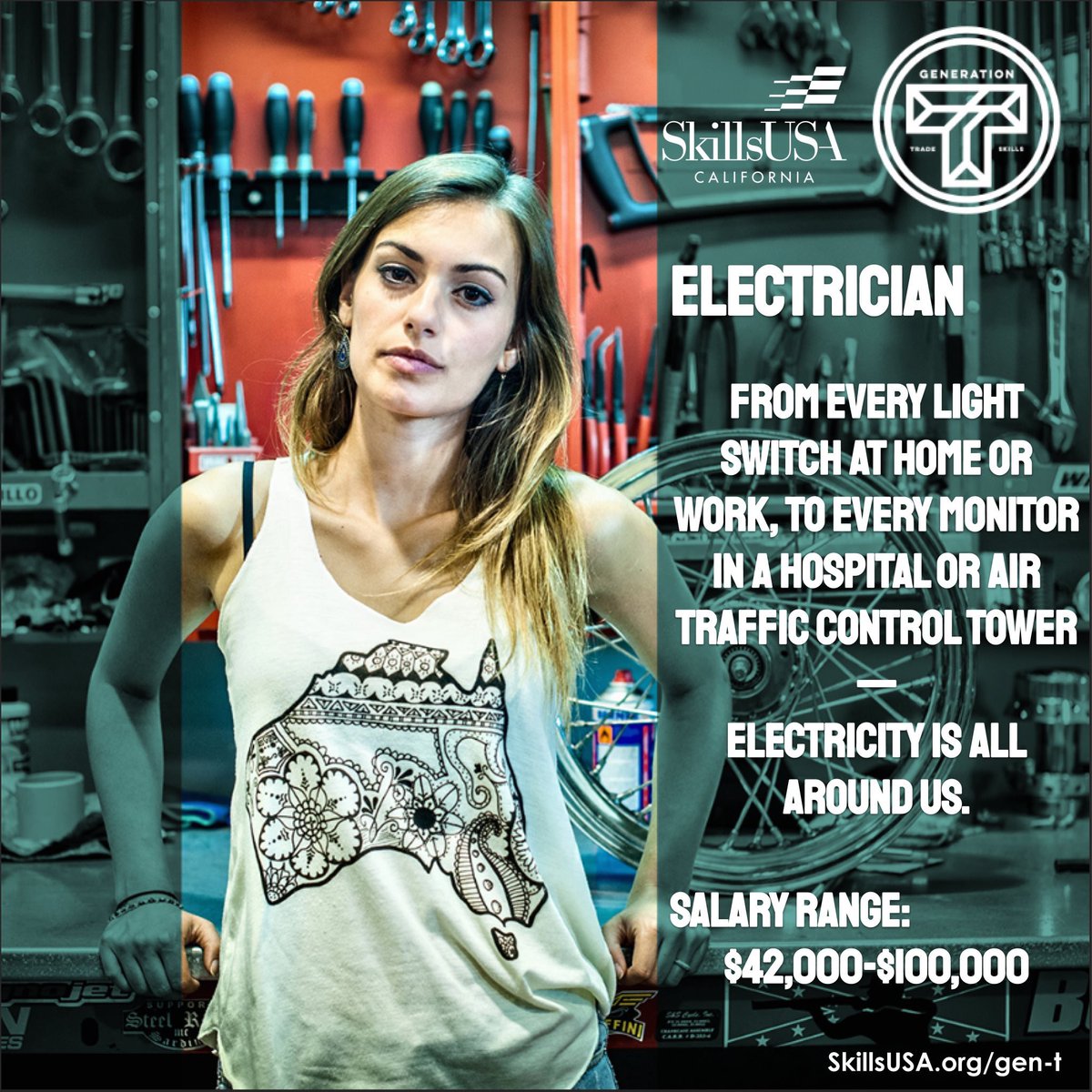 They power our lives in the most fundamental way, fueling us, guiding us and allowing us to move forward. The path from the industrial age to the modern day is illuminated by the work of electricians. Learn more about a @GenerationT Electrician career at SkillsUSA.org/gen-t