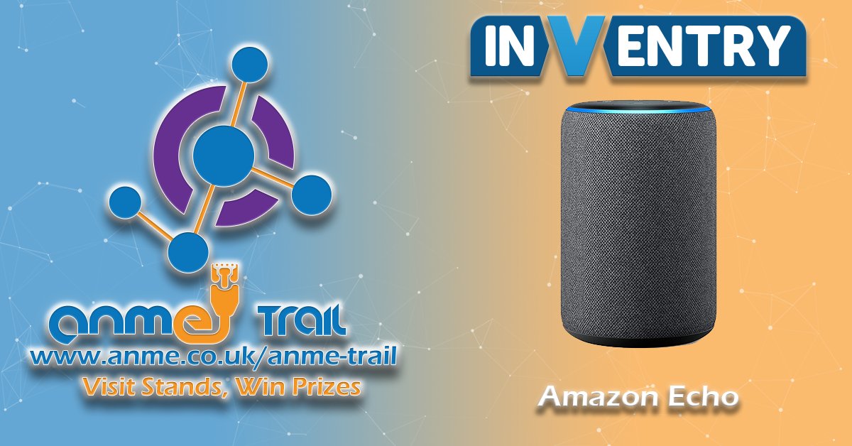 TheANME's tweet photo. Thanks to @InVentryLtd for joining the #ANMETrail @Bett_show and donating an @AmazonUK Echo! https://t.co/SWlOAbwzww #ANME #EdChat #EdTech #Bett2020 https://t.co/H93cJjSl9k