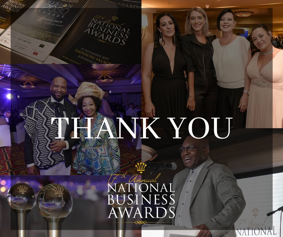 Thank You to all attendees, judges. speakers and partners of the 17th annual National business awards in association with Vision 2030 awards and well done to all winners! <a href="/channelafrica1/">Channel Africa</a> <a href="/Social1Tv/">Social TV</a> <a href="/SkillsTrainD/">SkillsTrain D</a> <a href="/EmorLuxury/">Emor Luxury</a> <a href="/MDLZ/">Mondelēz Intl</a> <a href="/JoMaloneLondon/">Jo Malone London</a> <a href="/CarducciSA/">Carducci</a> <a href="/PublicSectorMan/">PublicSectorManager</a>