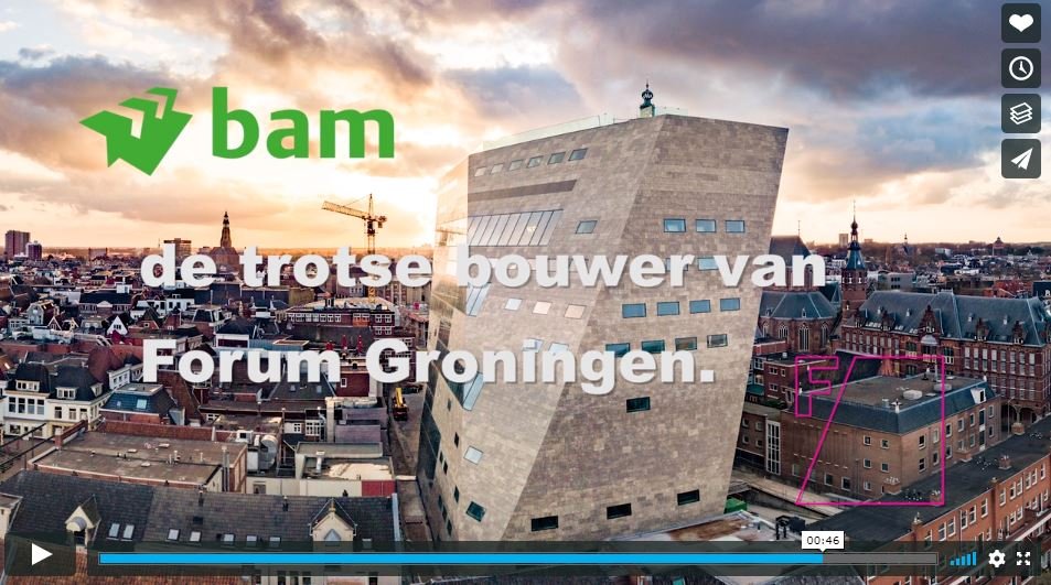 BAMGroep_NL's tweet photo. One to watch! #trots #forumgroningen RT @BAMbouwtechniek Dit is de week van het @forum_groningen. Vrijdag 29 november a.s. opent het spectaculaire gebouw haar deuren voor publiek. De bouw van Forum Groningen was voor BAM en al haar partners speciaal. https://t.co/CKpojwOlUS https://t.co/4rZ7QoVUC4