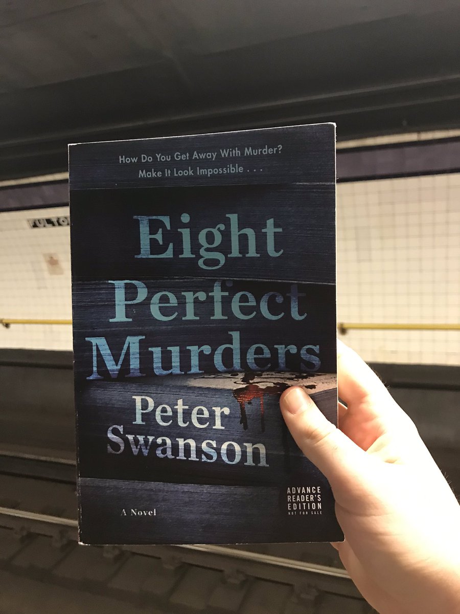 joebrosnan_'s tweet photo. This week's #trainread is a fun one: Eight Perfect Murders by @PeterSwanson3โa mystery where a blog post about 8 classic crime novels is being used as murderous inspiration.
For the record, as the manager of @crimehq, I want to make it clear that I did not do it. https://t.co/4RVG10rrdS