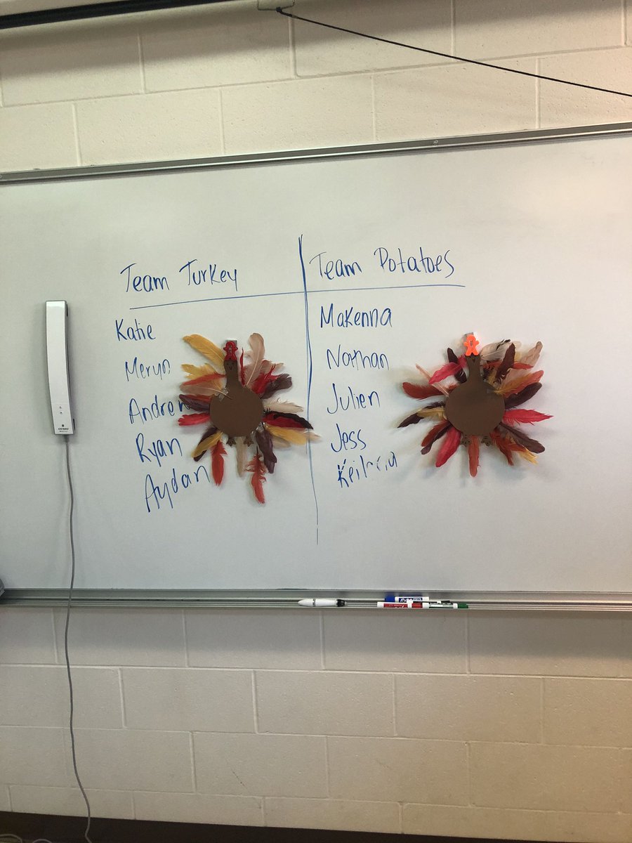 JoreeMorris's tweet photo. Check out these turkeys doing some team math! #handsonmath #turkeymath https://t.co/sHsTePfejQ