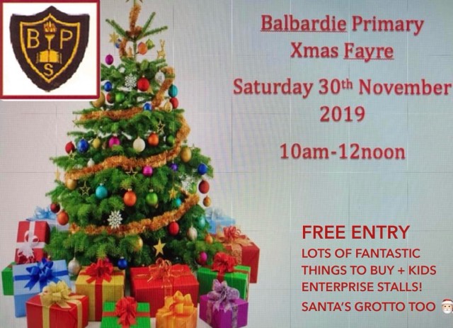 LoveWestLothian's tweet photo. Balbardie Primary School Xmas Fayre , Saturday 30 November from 10 am - 12 noon, https://t.co/h6OB3woWCi