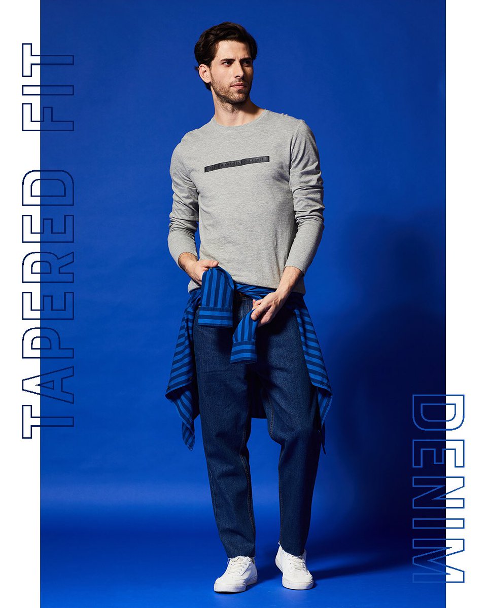 bebeinghuman's tweet photo. Breeze through the week in style in this smart tapered fit #denim paired with a long sleeved tee with minimal chest print detail.
Up for grabs at your nearest #bhstore
#beinghumanclothing #bhmen #fashion https://t.co/65195W8O8P