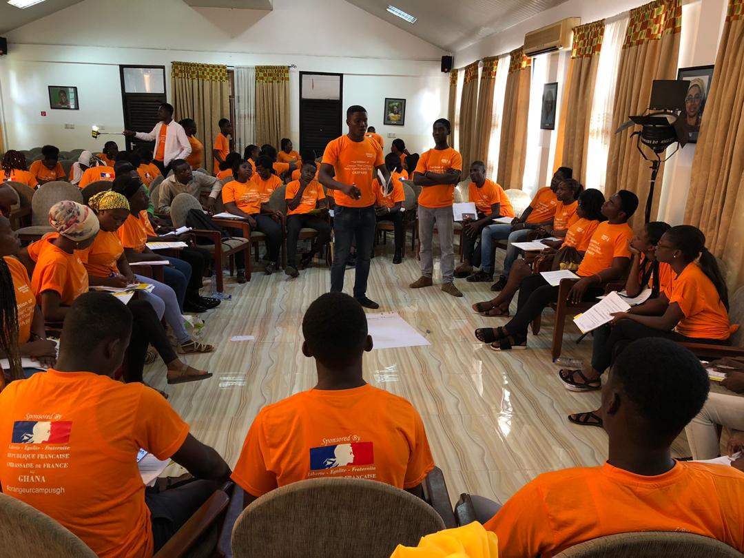 amnestygij's tweet photo. The launch of the 1st edition of "orange your campus: stand against sexual abuse!" Campaign. @amnesty @amnestyghana @AIGhanaYouth #orangetheworld #orangeurcampusgh @FranceandGhana https://t.co/m454GzvySC