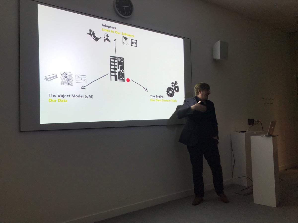 yasemin_didem's tweet photo. Talk by @burohappold’s Al Fisher for the UCL #EAD Engineering and Architectural Design students on #ComputationalDesign, #superintelligence, #BHoM, globally populated coding. #Structuralmodelling has never been so inspiring! @CEGE_UCL @BartlettArchUCL https://t.co/ientCJVtH4
