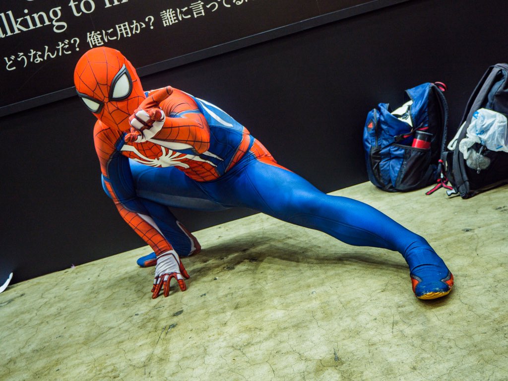 ねこパンダ 東京コミコンコスプレご本人に届け 東京コミコン3日目 Ps4スパイダーマン アイアンスパイダー アイアンマンmk50 ベネター号