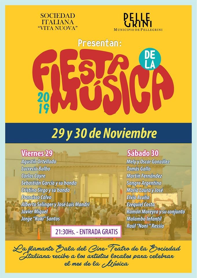 MunicipioPelle's tweet photo. NUEVO FIN DE SEMANA A PURA MÚSICA EN LA SOCIEDAD ITALIANA https://t.co/W70Q0tcf9o