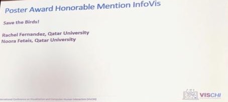 NooraFetais's tweet photo. Poster Award for “Save the Birds!” https://t.co/cd6rtUpu30