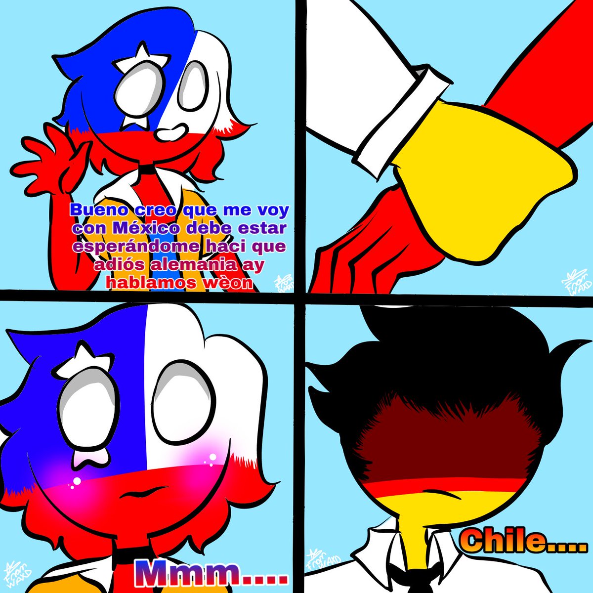 franVVAXD's tweet photo. Cap 10

Por fin
Espero que le guste realmente eso adiós (mañana se subirá el dibujo de ukrania con México junto a de Finlandia con Estonia)

#CountryHumans
#country_humans
#countryhumanschile
#countryhumansgermny
#countryhumansalemania
#countryhumansalechi https://t.co/B2oUyXKh6k