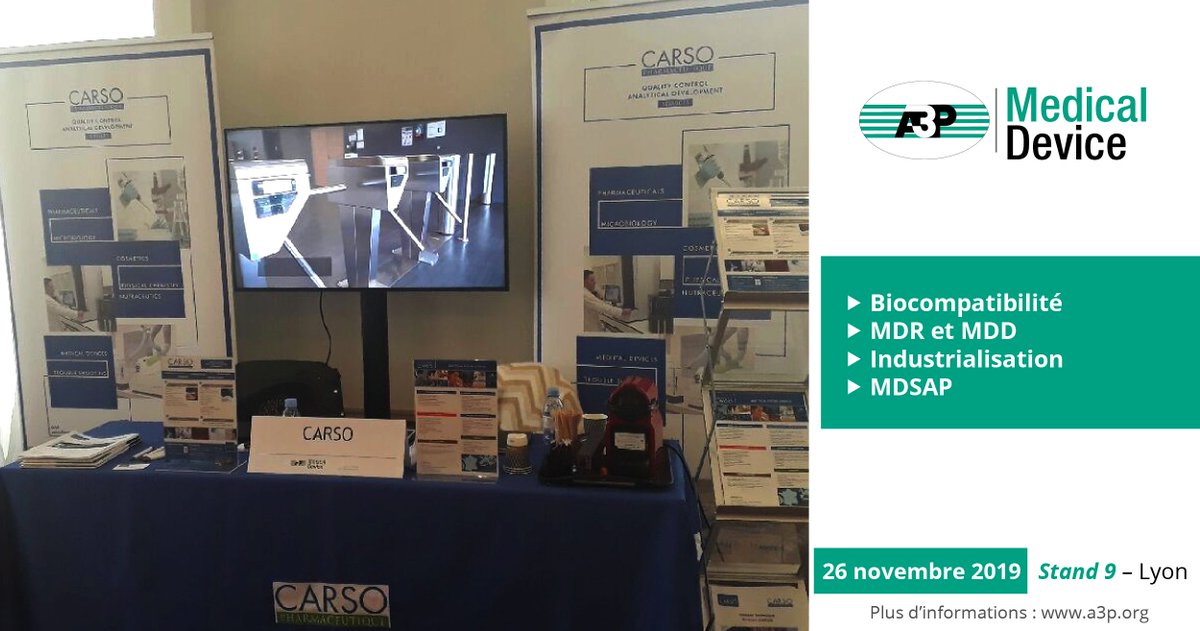 Dernière rencontre #A3P de l'année aujourd'hui. #MedicalDevice Rendez-vous en 2020. Nos prestations analytiques vous intéressent ? Vous souhaitez nous rencontrer et visiter nos laboratoires ? Contactez-nous.
