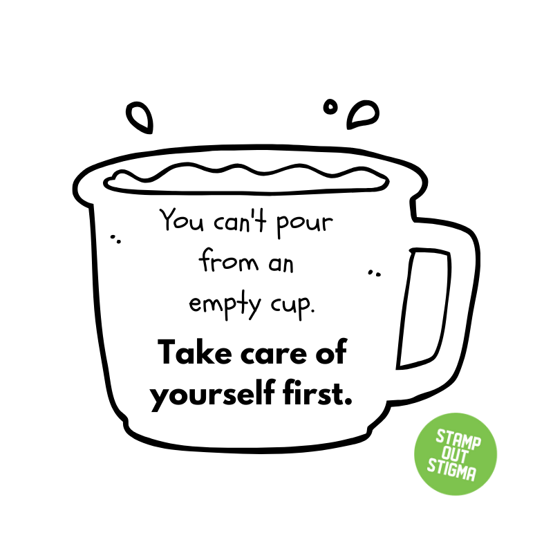 StampStigma's tweet photo. Good morning! Just a reminder to take care of you and your #mentalhealth first during the holidays. You can't pour from an empty cup. #TuesdayThoughts https://t.co/9z3ftASUJZ