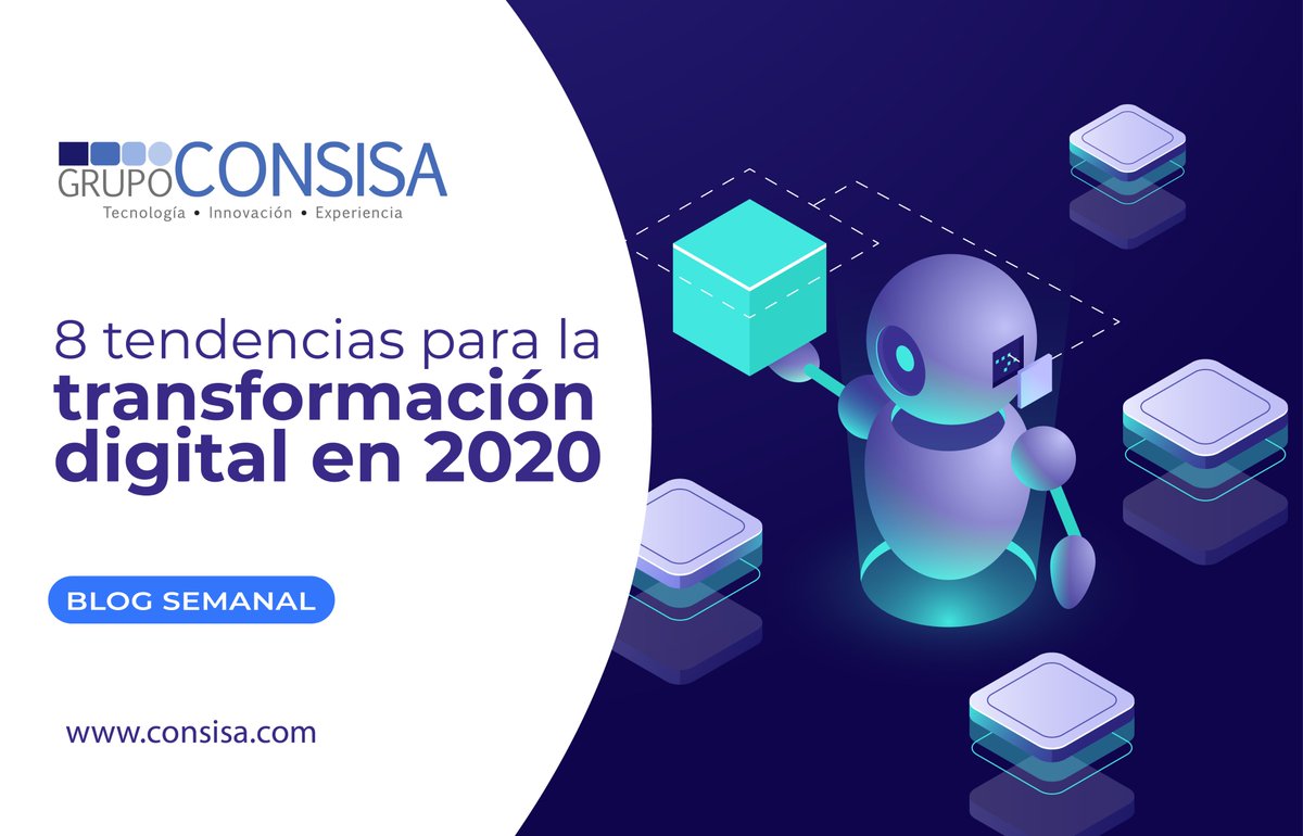 GrupoConsisa's tweet image. #BlogSemanal| La inteligencia artificial será una apuesta en su agenda para mejorar la experiencia del cliente del lado de la #TransformaciónDigital descubre que tendencias nos esperan el próximo año 2020 ✅bit.ly/35CpB8e