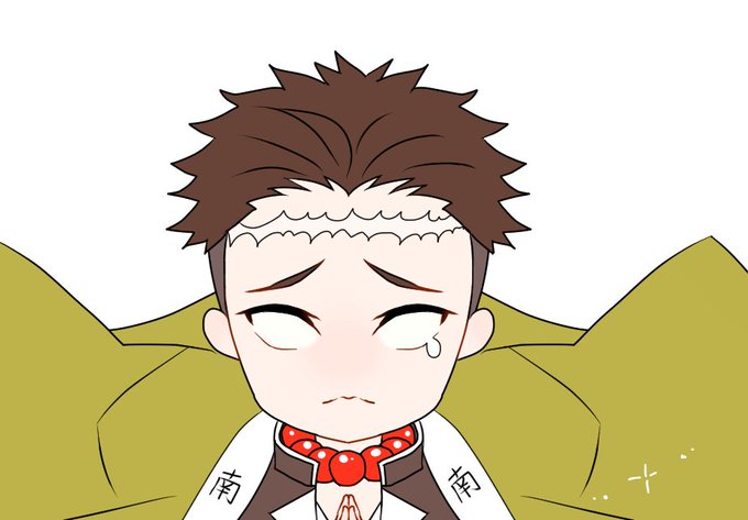 みい子さんがTwitterに投稿した悲鳴嶼行冥(鬼滅の刃)のイラスト。