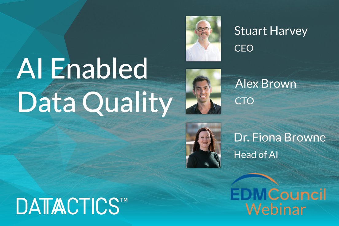 Datactics_'s tweet photo. #Datactics is pleased to demonstrate AI-Enabled #DataQuality in our EDM Council #Webinar!
Featuring practical use cases for #MachineLearning and #AI in #EntityResolution 💡
Read more: https://t.co/AT0MIkPlBL ⬅️ https://t.co/ZLkszsC6IA