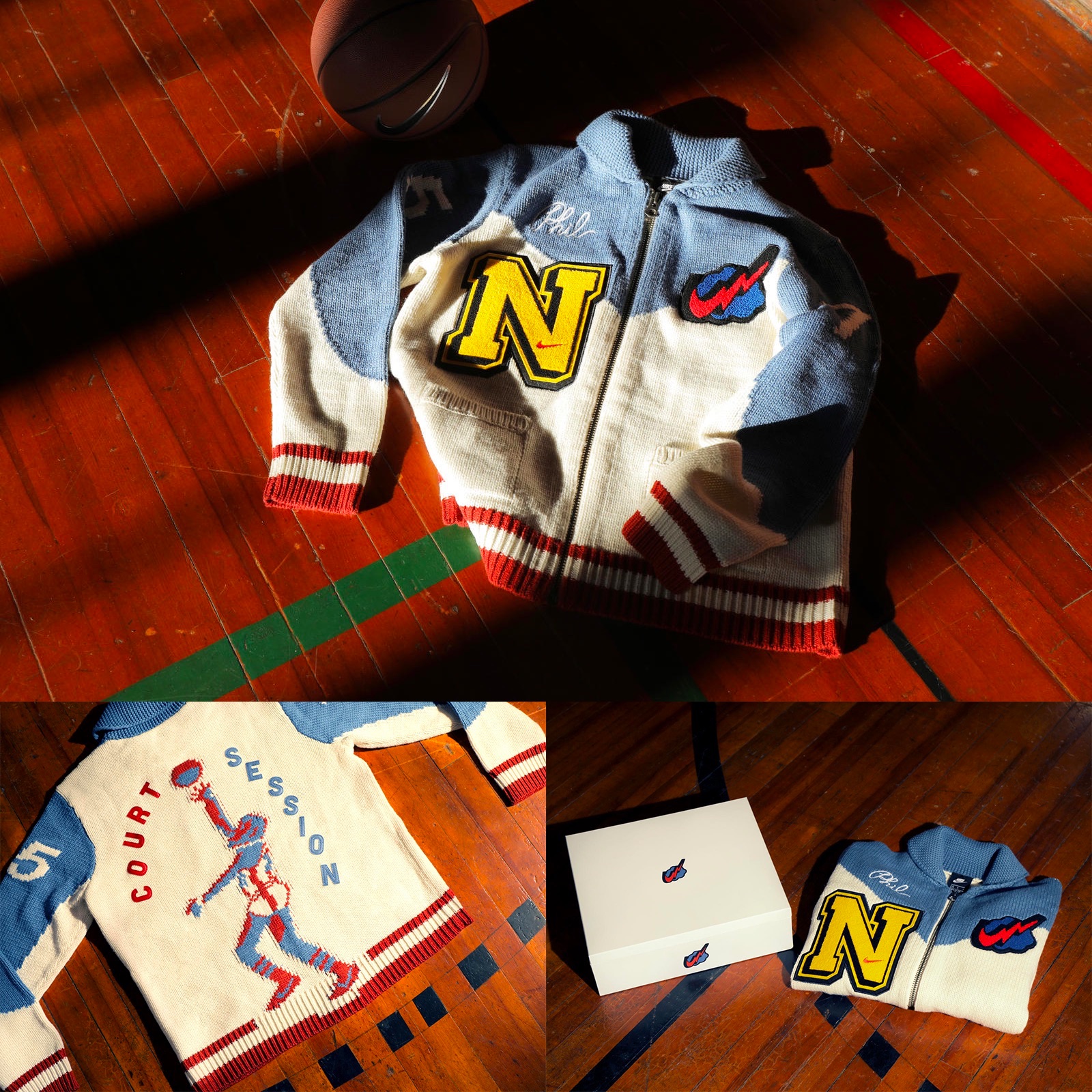 J23 iPhone App on X Nike Sportswear Letterman Sweater on nikestore via Member Access Link https t E8bbfpP94k housed in a custom collectable retail box that highlights the Nike Pro Club story and