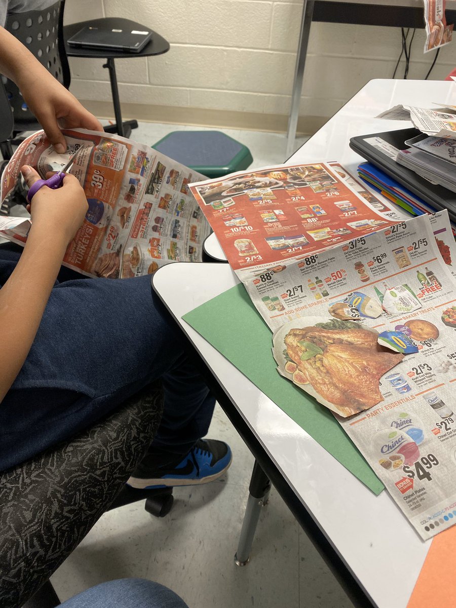 We planned our thanksgiving dinner today! We were given a budget and had to find the best deals! 🤓 #pinoeerpower