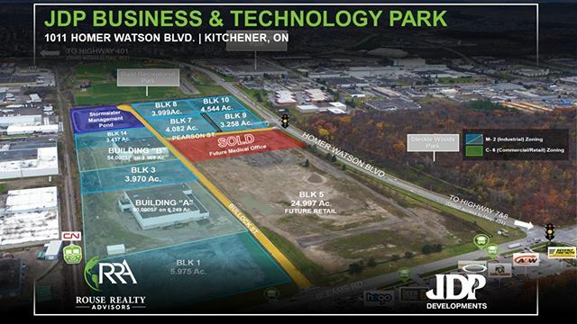 RouseRealtyAdv's tweet photo. Rouse Realty Advisors Inc. (RRA) working in partnership with JDP Developments, is pleased to offer for sale &amp; lease, multiple offerings within the JDP Business &amp; Technology Park. 1011 Homer Watson Blvd. (The Property) offers users and investors/developer… https://t.co/EuAwTLcjja https://t.co/YOCOpfaTOQ