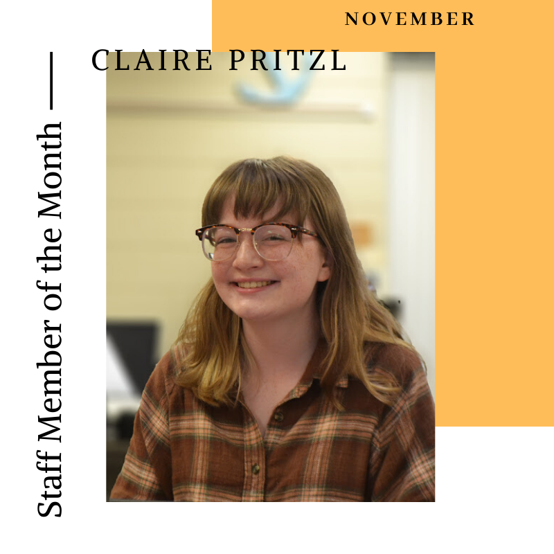 BP_Anchor's tweet photo. Congratulations to Claire, our Staff Member of the Month for November! Claire tackles all aspects of business in the class from email to voicemail to advertising and sales. She models what it means to lead as a communicator and a solutionist. #visionaries #hssdgraduateprofile https://t.co/uqsXueo5FC