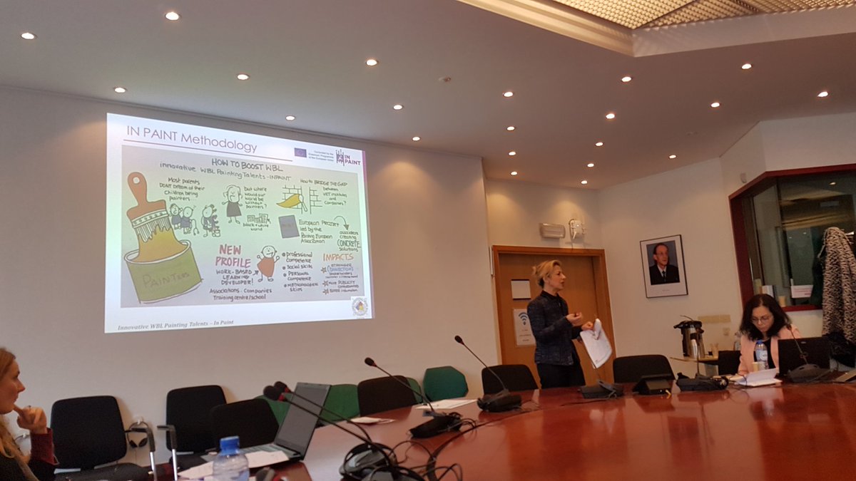 InPaintProject's tweet image. Today presenting @InPaintProject and its results at the @EU_Commission Construction2020 TG2meeting on "Skills &amp;amp; Qualification". 
@UNIEP_ SG, Patrizia Di Mauro focused on the role of the WBLDeveloper profile bridging the gap Schools-Companies through the National Associations.