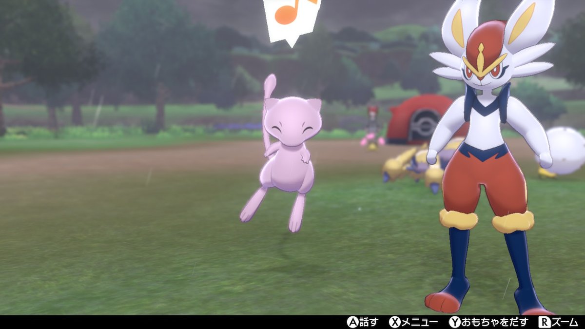 左上 Reft Up 適当なキャンプ入ったらミュウいたんだけど ポケモン剣盾 Nintendoswitch