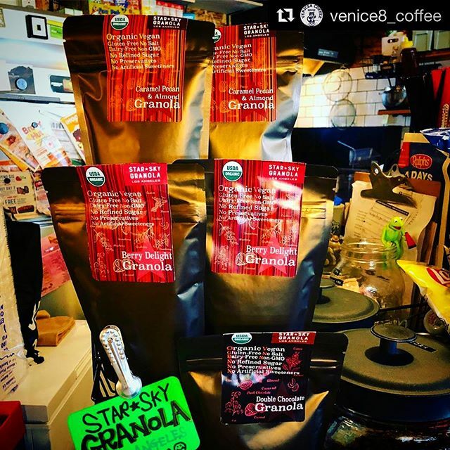 StarSkyGranola's tweet photo. Repost @venice8_coffee 
More granola on the way to Japan!
Star Sky Granola is at @originaltorrancefarmersmarket today
#starskygranola #starskycookies #granola #organic #glutenfree #vegan #dairyfree #japan https://t.co/Crh9Pkzpjs https://t.co/ndtQ5sMyCz