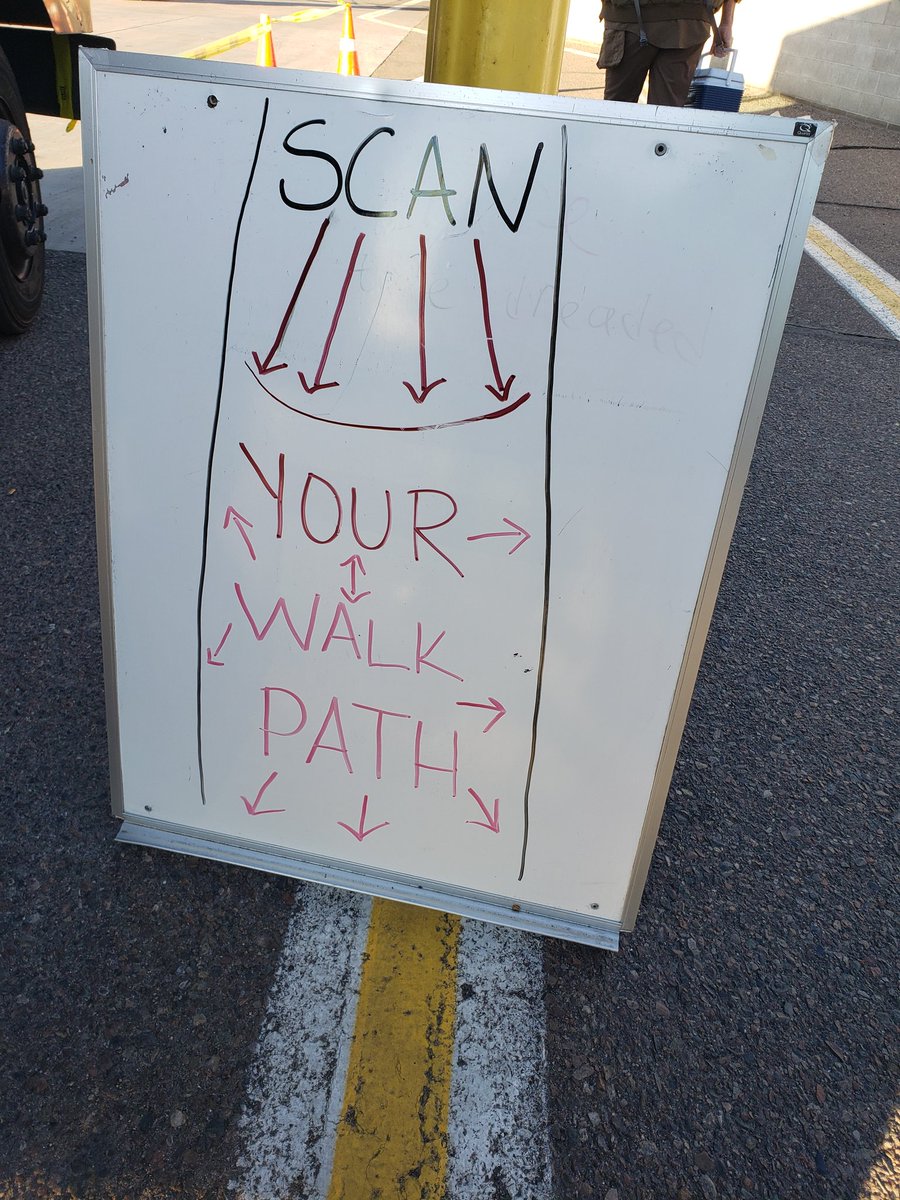 Today's guard gate demo in Tempe was scan you walk path and look before stepping. <a href="/UPSphoenix/">Phoenix East center safety team</a> <a href="/PhoenixSafety/">PhoenixSafetySystems</a> @