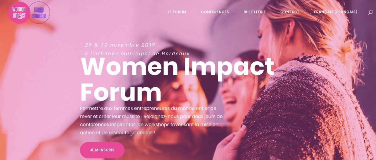 Dernières heures pour s'inscrire au WomenImPACTForum ! 

Dépêchez vous il reste quelques places !  

Inspiration est le mot d'ordre de cette journée, autour de trois thèmes : 

➡️ NETWORKING
➡️ LEADERSHIP
➡️ EDUCATION

bit.ly/WIF2019_Billets