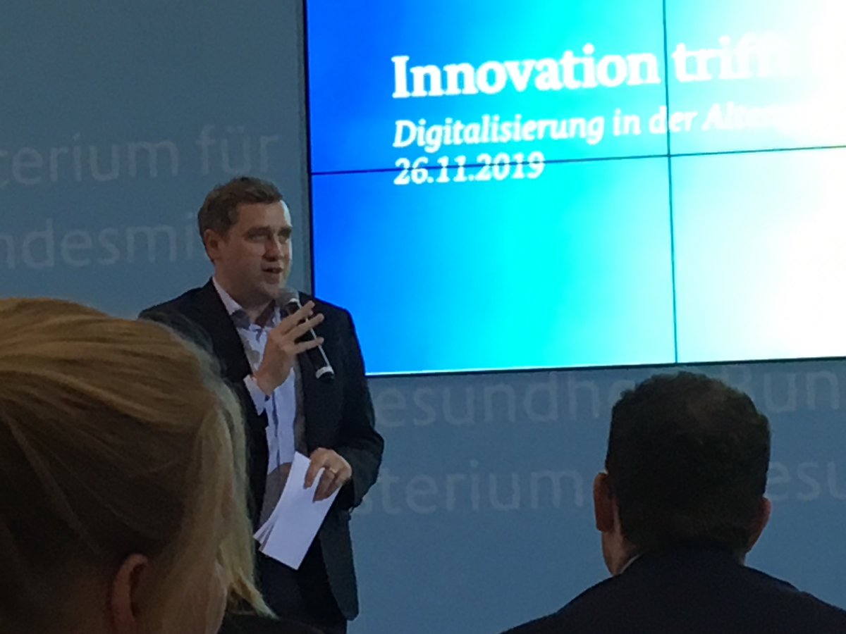 derLummer's tweet photo. Entlastung von Pflegekräften &amp; bessere #Qualität der #Dokumentation mit einem sprachgesteuerten digitalen Assistenten.

Junge Unternehmen mit Lösungen für #Digitalisierung der #Altenpflege @BMG_Bund 

#Pflege #eHealth #ITP2019 https://t.co/Ve85qqQmTV