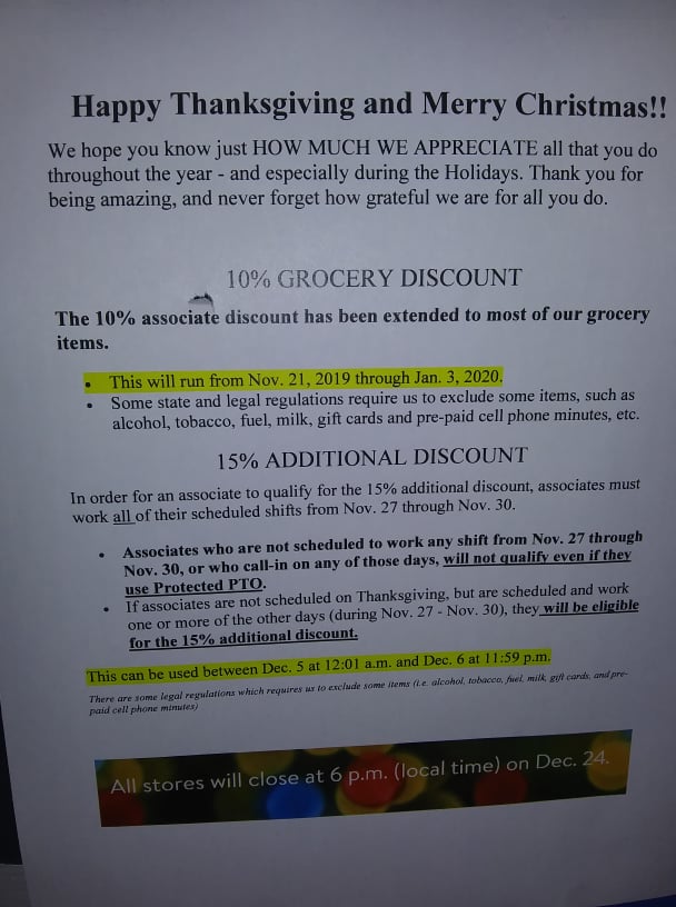 Michael Sainato On Twitter: "Workers At @Walmart Do Not Receive Any Holiday  Pay Or Additional Pay For Working Thanksgiving Day Or Black Friday.  Instead, Walmart Just Gives Workers A Temporary Discount  Https://T.co/Zvxfmkbvgv" /