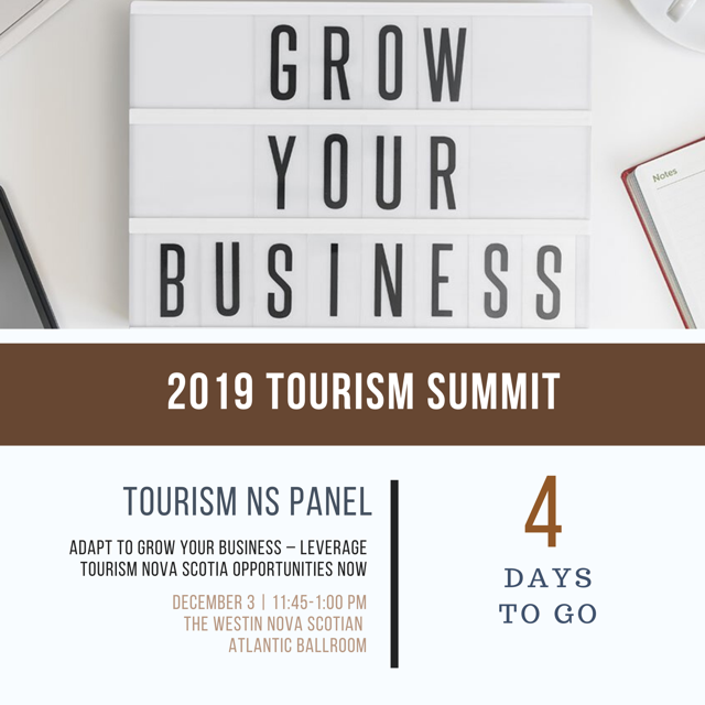 VoiceofTourism's tweet photo. Four dynamic panels each bring speakers with perspective &amp; personality, and ready to answer the burning questions affecting Nova Scotia’s tourism economy.

Panel Highlights: Risk, Seasonality, Environmental + @TourismNS. Speakers with: @NS_CCH @ParksCanada_NS https://t.co/aXj2qQ19ND