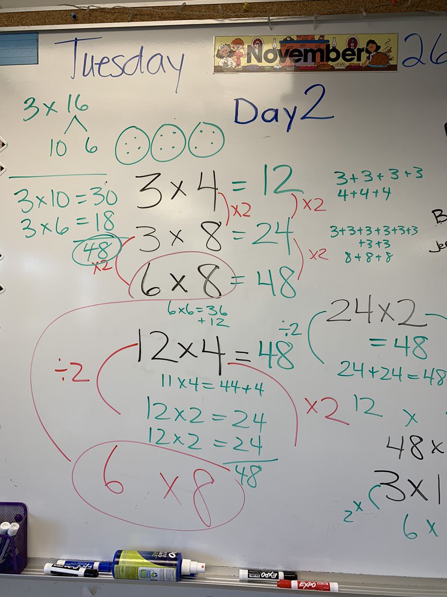 g_rodenburg's tweet photo. All this in about 15 min 👍 ask your child about the “doubling and halving” strategy for multiplying #mathstrings #mathtalk https://t.co/BI8O6CKYIt