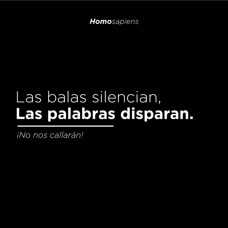 LoveHomosapiens's tweet photo. Nos duelen todas las muertes. 

Las balas no callarán, los mensajes se tienen que oír.

¡Sí a la vida! https://t.co/APRsdXXlVJ
