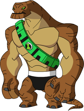 Humongosaur:he he big boi not quite shure y hes brown or y he has wut appears to be a cascading row of pecs going down from his chest but hes an alien so fucky anatomy is ok i guess eithey way quality dino boi whos og design is kind of unnerving if u look at it to long ben/10