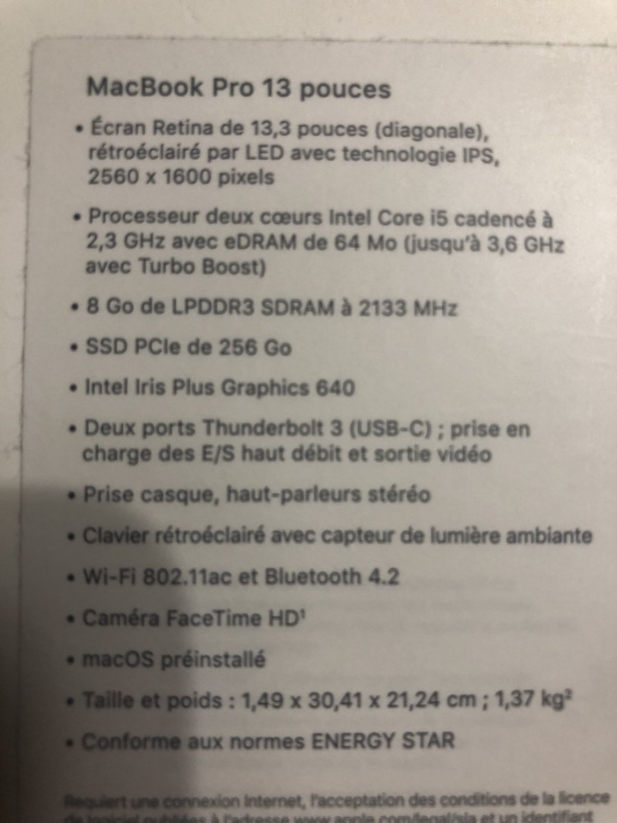 ppnZerr's tweet image. Vend Mac Book Pro 13" de 2018 avec SSD 256Go sur LAVAL